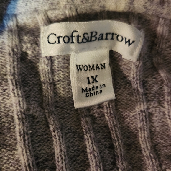 Women's Croft&Barrow Purple Sweater - Picture 3 of 5